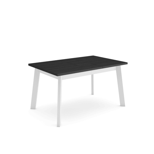 Mesa Sala de Jantar, Mesa Cozinha, 140x90x75cm, Para 6 pessoas, Pés de madeira, Preto