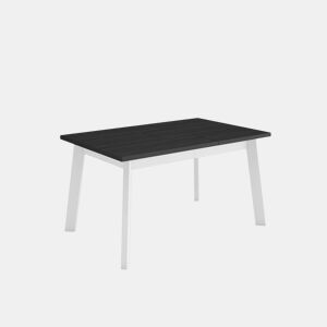 Mesa Sala de Jantar, Mesa Cozinha, 140x90x75cm, Para 6 pessoas, Pés de madeira, Preto