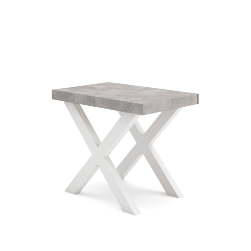 Mesa Consola Extensível, Cozinha, Sala de jantar, 222x90x73cm, Para 10 pessoas, Pés de madeira, Estilo moderno, Branco e cinzento Mesa Consola Extensível, Cozinha, Sala de jantar, 222x90x73cm, Para 10 pessoas, Pés de madeira, Estilo moderno, Branco e cinzento