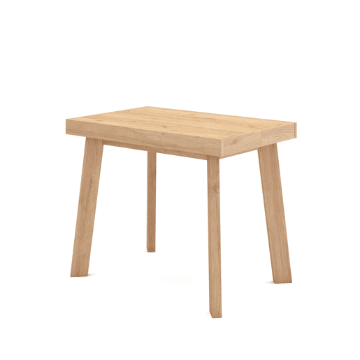 Mesa Consola Extensível, Cozinha, Sala de jantar, 140x90x73cm, Para 6 pessoas, Pés de madeira, Estilo moderno, Carvalho