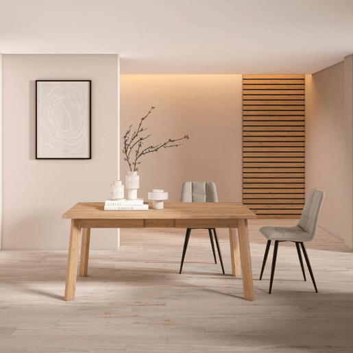 Mesa Sala de Jantar, Mesa Cozinha, 167x90x75cm, Para 8 pessoas, Pés de madeira, Carvalho Mesa Sala de Jantar, Mesa Cozinha, 167x90x75cm, Para 8 pessoas, Pés de madeira, Carvalho