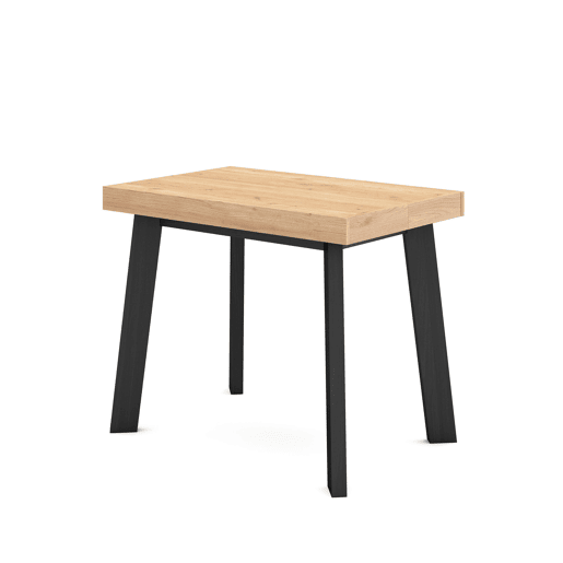Mesa Consola Extensível, Cozinha, Sala de jantar, 302x90x73cm, Para 14 pessoas, Pés de madeira, Estilo moderno, Carvalho