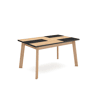 Mesa Sala de Jantar, Mesa Cozinha, 140x90x75cm, Para 6 pessoas, Pés de madeira, Carvalho e preto