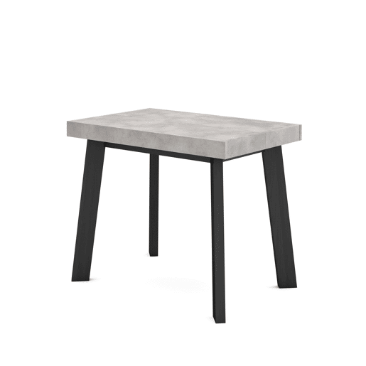 Mesa Consola Extensível, Cozinha, Sala de jantar, 222x90x73cm, Para 10 pessoas, Pés de madeira, Estilo moderno, Cimento