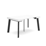 Mesa Consola Extensível, Cozinha, Sala de jantar, 140x90x73cm, Para 6 pessoas, Pés de madeira, Estilo moderno, Branco