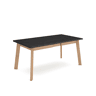 Mesa Sala de Jantar, Mesa Cozinha, 167x90x75cm, Para 8 pessoas, Pés de madeira, Preto e Carvalho