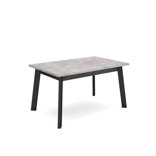 Mesa Sala de Jantar, Mesa Cozinha, 140x90x75cm, Para 6 pessoas, Pés de madeira, Cimento