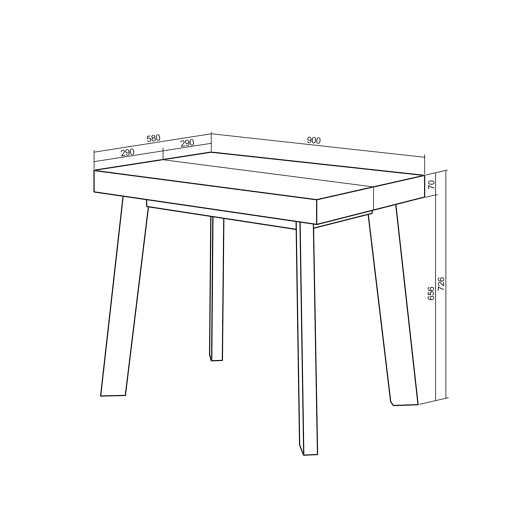 Mesa Consola Extensível, Cozinha, Sala de jantar, 262x90x73cm, Para 12 pessoas, Pés de madeira, Estilo moderno, Preto Mesa Consola Extensível, Cozinha, Sala de jantar, 262x90x73cm, Para 12 pessoas, Pés de madeira, Estilo moderno, Preto
