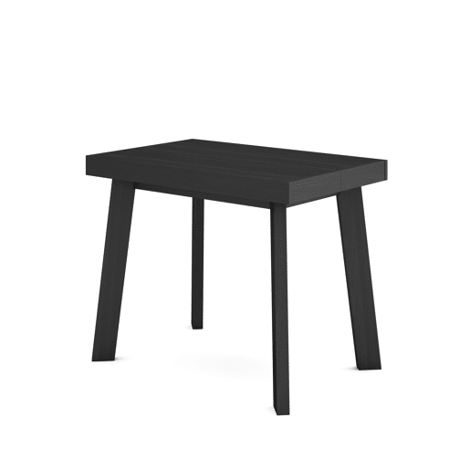Mesa Consola Extensível, Cozinha, Sala de jantar, 262x90x73cm, Para 12 pessoas, Pés de madeira, Estilo moderno, Preto Mesa Consola Extensível, Cozinha, Sala de jantar, 262x90x73cm, Para 12 pessoas, Pés de madeira, Estilo moderno, Preto