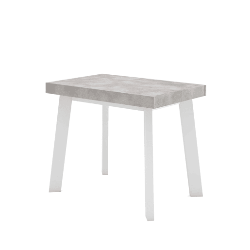 Mesa Consola Extensível, Cozinha, Sala de jantar, 140x90x73cm, Para 6 pessoas, Pés de madeira, Estilo moderno, Cimento Mesa Consola Extensível, Cozinha, Sala de jantar, 140x90x73cm, Para 6 pessoas, Pés de madeira, Estilo moderno, Cimento