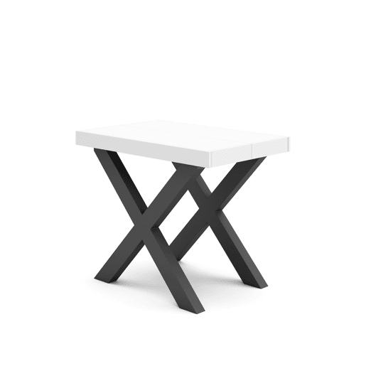 Mesa Consola Extensível, Cozinha, Sala de jantar, 302x90x73cm, Para 14 pessoas, Pés de madeira, Estilo moderno, Branco