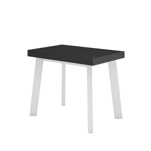 Mesa Consola Extensível, Cozinha, Sala de jantar, 262x90x73cm, Para 12 pessoas, Pés de madeira, Estilo moderno, Preto Mesa Consola Extensível, Cozinha, Sala de jantar, 262x90x73cm, Para 12 pessoas, Pés de madeira, Estilo moderno, Preto