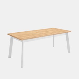 Mesa Sala de Jantar, Mesa Cozinha, 194x90x75cm, Para 10 pessoas, Pés de madeira, Carvalho