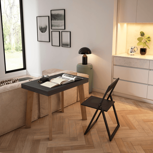 Mesa Consola Extensível, Cozinha, Sala de jantar, 222x90x73cm, Para 10 pessoas, Pés de madeira, Estilo moderno, Preto Mesa Consola Extensível, Cozinha, Sala de jantar, 222x90x73cm, Para 10 pessoas, Pés de madeira, Estilo moderno, Preto