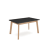 Mesa Sala de Jantar, Mesa Cozinha, 140x90x75cm, Para 6 pessoas, Pés de madeira, Carvalho e preto