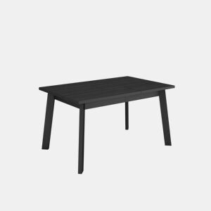 Mesa Sala de Jantar, Mesa Cozinha, 140x90x75cm, Para 6 pessoas, Pés de madeira, Preto