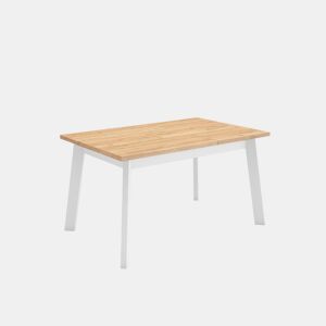 Mesa Sala de Jantar, Mesa Cozinha, 140x90x75cm, Para 6 pessoas, Pés de madeira, Carvalho