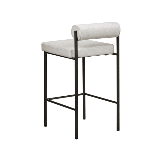 Conjunto de 2 bancos de bar AMAYA Cinzento claro Conjunto de 2 bancos de bar AMAYA Cinzento claro