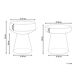 Beliani Conjunto de 2 mesas auxiliares LAGUNA/CALDERA 39x39 Beliani Conjunto de 2 mesas auxiliares LAGUNA/CALDERA 39x39 Rojo