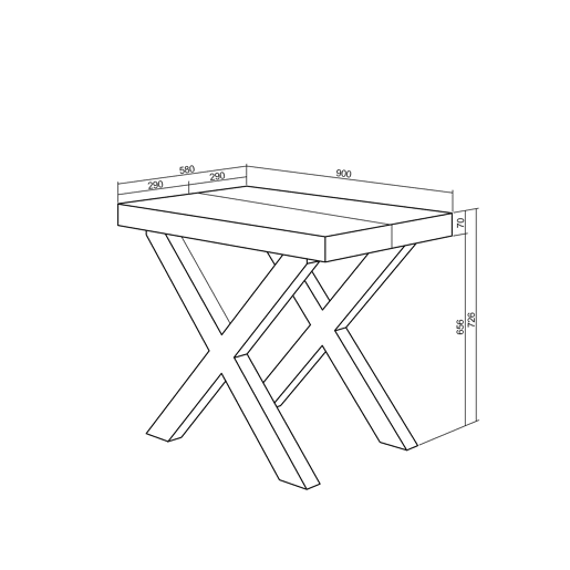 Mesa Consola Extensível, Cozinha, Sala de jantar, 222x90x73cm, Para 10 pessoas, Pés de madeira, Estilo moderno, Cimento Mesa Consola Extensível, Cozinha, Sala de jantar, 222x90x73cm, Para 10 pessoas, Pés de madeira, Estilo moderno, Cimento