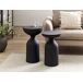 Beliani Conjunto de 2 mesas auxiliares COTA/TENJO 36x36 Beliani Conjunto de 2 mesas auxiliares COTA/TENJO 36x36 Negro
