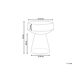 Beliani Mesa auxiliar LAGUNA 37x37 Beliani Mesa auxiliar LAGUNA 37x37 Dorado