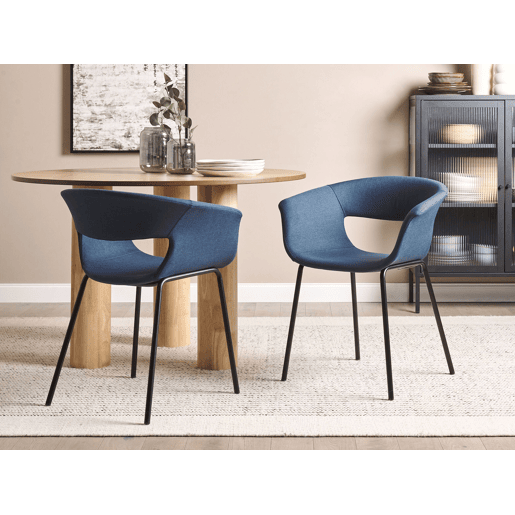 Conjunto de 2 cadeiras de jantar ELMA Azul escuro