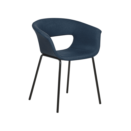 Conjunto de 2 cadeiras de jantar ELMA Azul escuro