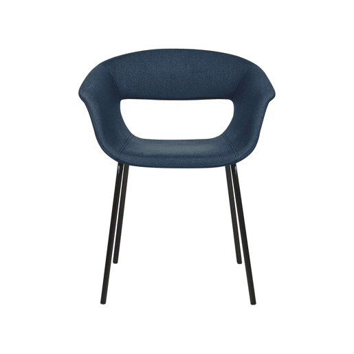 Conjunto de 2 cadeiras de jantar ELMA Azul escuro
