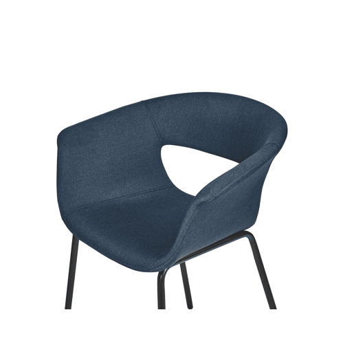 Conjunto de 2 cadeiras de jantar ELMA Azul escuro