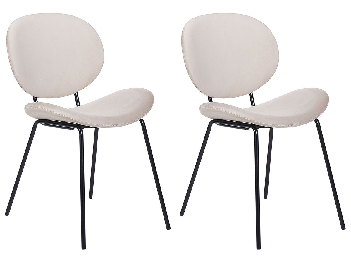 Beliani Silla de comedor LUANA Beige