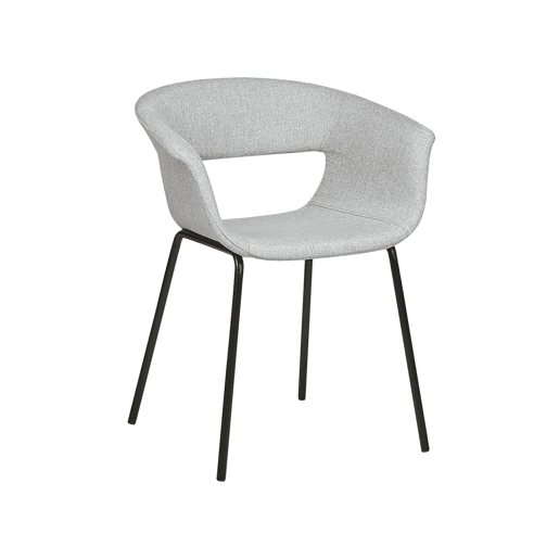 Conjunto de 2 cadeiras de jantar ELMA Cinzento claro