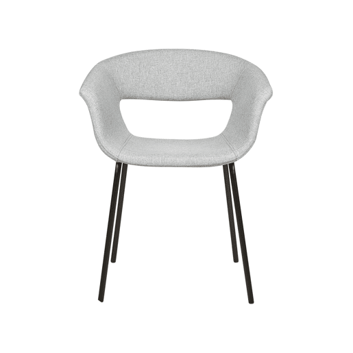 Conjunto de 2 cadeiras de jantar ELMA Cinzento claro