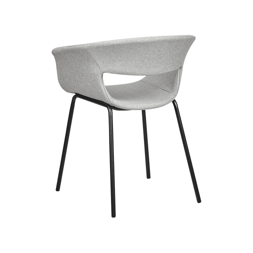 Conjunto de 2 cadeiras de jantar ELMA Cinzento claro