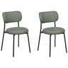 Conjunto de 2 cadeiras de jantar CASEY Verde escuro