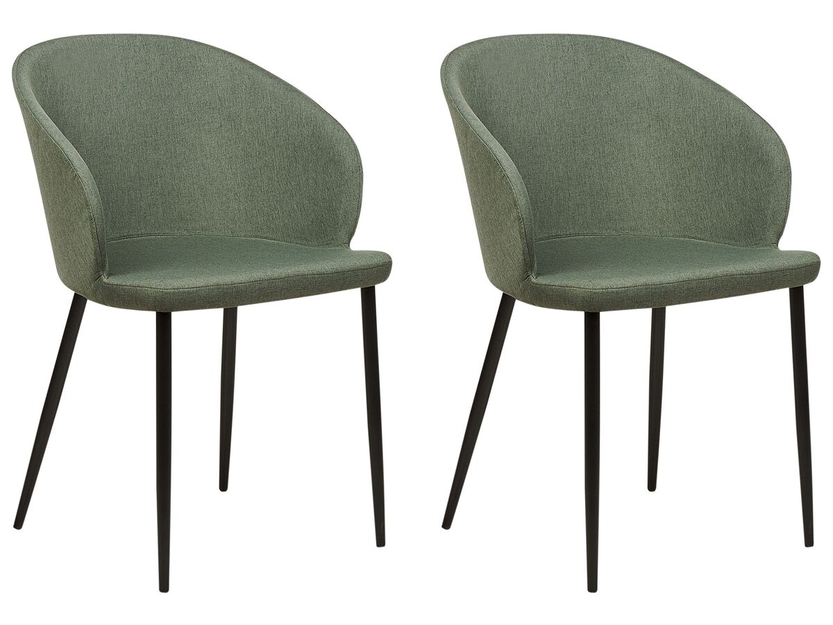 Beliani Silla de comedor MASON Verde Oscuro