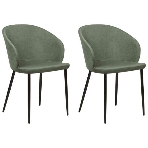 Conjunto de 2 cadeiras de jantar MASON Verde escuro