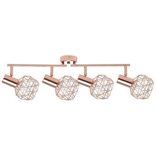 Candeeiro com 4 focos CHENAB Ajustável Metal Cobre