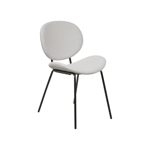 Conjunto de 2 cadeiras de jantar LUANA Veludo Cinzento claro