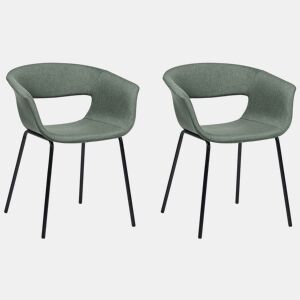 Conjunto de 2 cadeiras de jantar ELMA Verde escuro