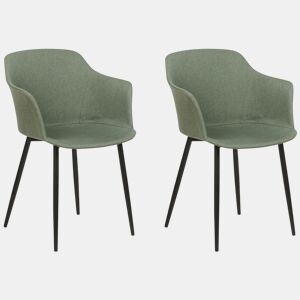 Conjunto de 2 cadeiras de jantar ELIM Verde escuro