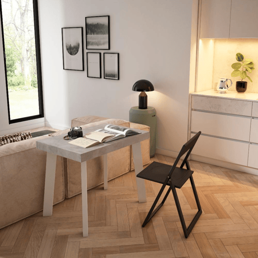 Mesa Consola Extensível, Cozinha, Sala de jantar, 222x90x73cm, Para 10 pessoas, Pés de madeira, Estilo moderno, Branco e cinzento Mesa Consola Extensível, Cozinha, Sala de jantar, 222x90x73cm, Para 10 pessoas, Pés de madeira, Estilo moderno, Branco e cinzento