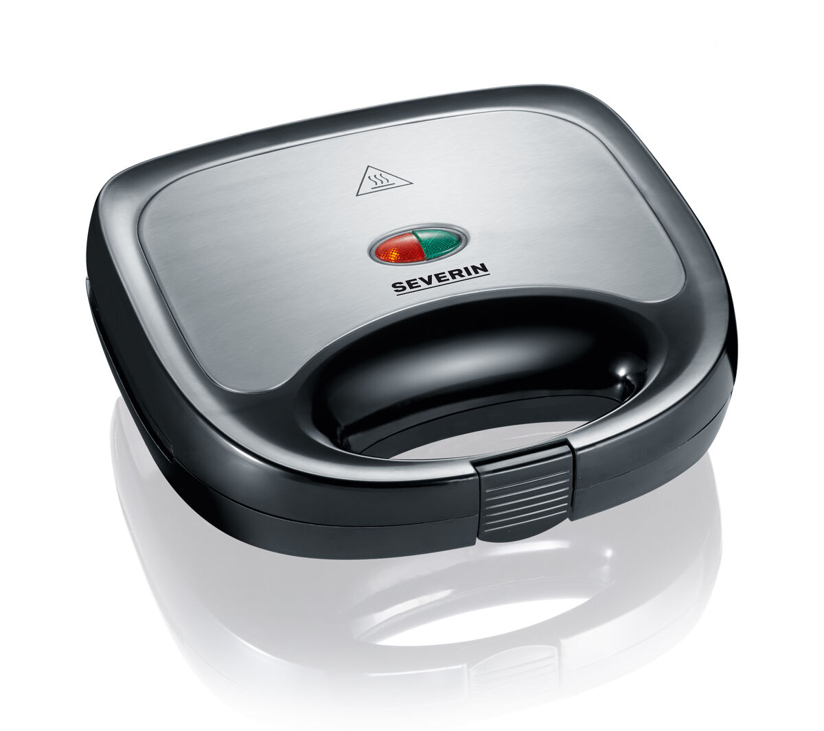 Severin - sandwichera de 600 w. placas con revestimiento antiadherente, negro / acero inoxidable, sa 2969
