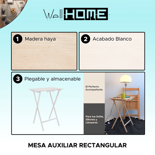 Tabela auxiliar retangular dobrĂ¡vel, em branco, 48x35x64 cm Tabela auxiliar retangular dobrĂ¡vel, em branco, 48x35x64 cm