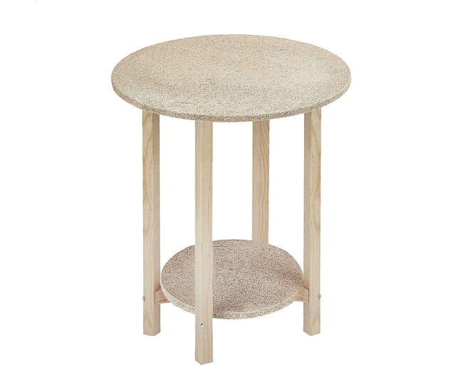 Mesa acabado sin barniz, 45x45x55 cm