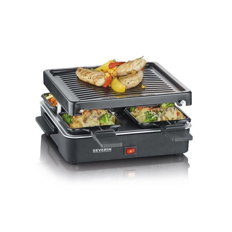 RACLETTE GRIL 21X21 4 PARTS 600W  SEVERIN - 2370