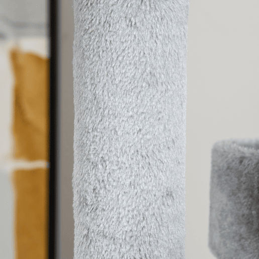 PawHut Árvore Arranhadora para Gatos 48x48x107cm com Caverna de Feltro Desmontável Rede Camas de Felpa Múltiplas Plataformas Poste Arranhador de Sisal e Brinquedos Cinza PawHut Árvore Arranhadora para Gatos 48x48x107cm com Caverna de Feltro Desmontável Rede Camas de Felpa Múltiplas Plataformas Poste Arranhador de Sisal e Brinquedos Cinza