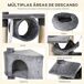 Árbol para Gato Aglomerado de Madera, Felpa, Sisal PawHut Árbol para Gato Aglomerado de Madera, Felpa, Sisal PawHut Gris