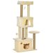 Árbol para Gato Aglomerado de Madera E1, Yute, Felpa Corta PawHut Árbol para Gato Aglomerado de Madera E1, Yute, Felpa Corta PawHut Beige