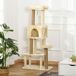 Árbol para Gato Aglomerado de Madera E1, Yute, Felpa Corta PawHut Árbol para Gato Aglomerado de Madera E1, Yute, Felpa Corta PawHut Beige